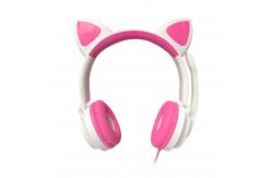 China 10m Transmission Wireless Cat Ear Headphones With RGB LED Moving Light supplier