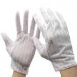 Polyester Anti Static ESD Gloves Lint Free PVC Dotted ESD Gloves for sale
