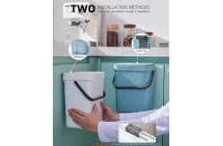 China Large Household Perforation-free Wall Hanging Bathroom Trash Can with Cover supplier