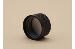 China 24 / 410 Black Plastic Screw Caps , Child Proof Cap With Pressure Lid Gasket supplier
