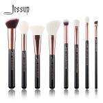 labeled Real Hair Makeup Brush Set Soft Bristles Wooden Makeup Brush Set for sale
