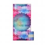 Non Slip Printed Microfiber Yoga Mat Towel With Silicone Dots for sale