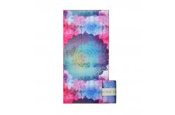 China Non Slip Printed Microfiber Yoga Mat Towel With Silicone Dots supplier