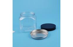 China 480ml Pet Transparent Candy Jar Cafe And Sugar Plastic Container With Lid supplier