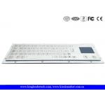 Flat Non-Protruding Short Travel Key Industrial Keyboard With Touchpad In Stainless Steel for sale