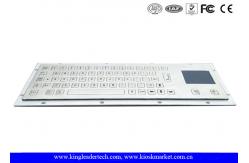 China Vandalproof Panel Mount Kiosk Keyboard With Flush / Flat Keys And Touchpad supplier