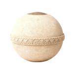 Customizable Biodegradable Urns For Burial , Beige Sphere Keepsake Cremation Urns for sale