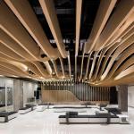 Wave Aluminum Interior Ceiling Design 1.5mm Baffle Ceiling Design for sale