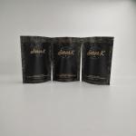 Stand Up Black Kraft Paper Kraft Paper Sealable Bag Zip Lock Biodegradable Kraft Paper  Coffee Bag for sale