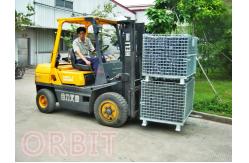 China Stacking Collapsible Steel Wire Mesh Pallet Cage For Warehouse Storage supplier