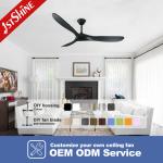 CE ROHS 3 Blade Solid Wood Ceiling Fan Without Light 60 Inch