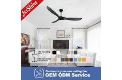 China CE ROHS 3 Blade Solid Wood Ceiling Fan Without Light 60 Inch supplier