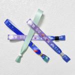 Supplier Woven Cloth Wristbands Festival Concert Promotion Event Ribbon Fabric With Various Designs