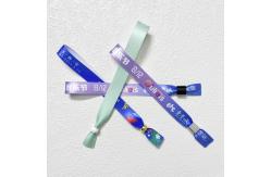 China Supplier Woven Cloth Wristbands Festival Concert Promotion Event Ribbon Fabric With Various Designs supplier