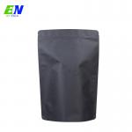 Recyclable Black Kraft No Printing Stock Pouch Customized With Zipper for sale