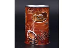 China Customized Screw On Lid Coffee Tin Cans With Cylindrical Shape supplier
