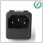 C14 Ac Power Socket Black Socket With 10A Fuse 250V Inlet Male Connector Standard Grounding Easy Life for sale