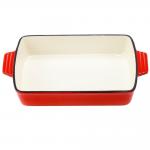 Enamel rectangular cast iron roasting pan