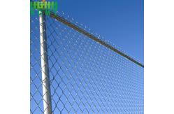 China 6Ft PVC Coated Diamond Chain Link Fence With Single Arm And Barbed Wire supplier