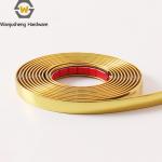 Customized Metal Gold Decorative Brushed Self-Adhesive Tape PVC Edge Tape Sofa Tile Decoration for sale