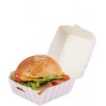 Custom Recyclable Kraft Burger Box Fast Food Packaging with Acceptable Logo
