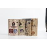 Custom Biodegradable PLA Kraft Paper Zipper Pouch Stand Up Tea Food Packaging for sale