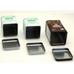 Recyclable Rectangle Coffee Tin Containers Tinplate Cookie Packaging