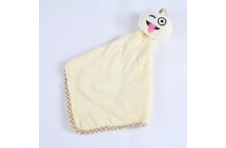 China Delicate 20cm Square Short Plush Baby Saliva Towel supplier