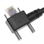 Alvin's CAT6a SF UTP GigE 10m Vertical Screw Lock Left Angle