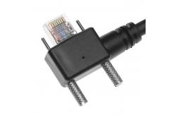 China Alvin's CAT6a SF UTP GigE 10m Vertical Screw Lock Left Angle supplier