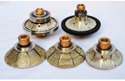 China Vacuum Brazing Stone Diamond Tools Profile Wheel For Hand Held Use supplier