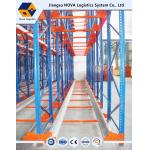 High Density Warehouse Shuttle Pallet Racking with Durable Steel , Blue Red for sale