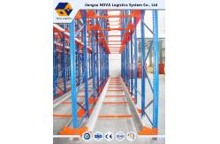 China High Density Warehouse Shuttle Pallet Racking with Durable Steel , Blue Red supplier