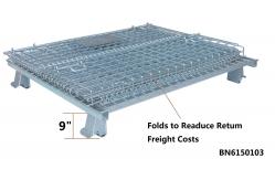 China Visible 4”X2” Wire Mesh Storage Crates , Collapsible Metal Containers 38x30x28 Inch supplier