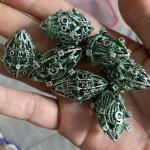 Creative Rugby Theme Metal Hollow RPG Dice Set Dragon And Dungeon DND