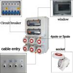 Combined Industrial Socket IP66 32A Weatherproof Distribution Box