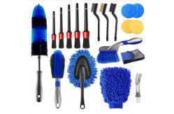 China PP 19Pcs Car Detailing Brush Set With 17 Rim Wheel Brush supplier