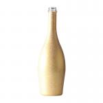 China Clear or Customized 750ml Tactual Champagne Bottle 75cl Empty Painting Glass Bottle for sale