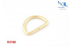 China Iron Hand Polished Purse Rings Hardware , Fashion Style Brass D Ring With Clip supplier