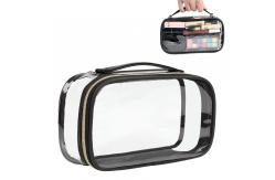 China Small Shockproof Travel Transparent Cosmetic Bag Organizer With Zipper supplier