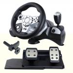 Multi Platform Video Game Computer Steering Wheel With Foot Pedal FOR PC Direct-X X-INPUT P2 P3 for sale