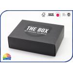Apparel & shoes Packaging 350gsm Black Card Paper Folding Box for sale