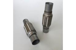 China Universal Metal Machined Parts Stainless Steel Exhaust Braided Flex Pipe With Nipples Extension supplier