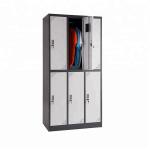 Key Lock RAL Color 6 Door Metal Wardrobe Lockers for sale