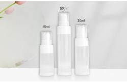 China 15ml 30ml Airless Skincare Bottle Packaing Semi Transparent Empty Skincare Containers supplier