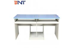 China Anti Rust Double Student Computer Desk With Flip Up Hidden LCD Screen Case supplier