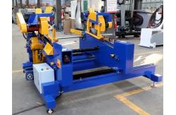 China Automatic Wood Plank Edge Cross Cutting Double End Trim Saw Machine supplier