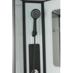 Stylish black paint aluminum alloy frame shower room with  roof and tray