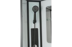 China Stylish black paint aluminum alloy frame shower room with  roof and tray supplier