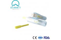 China Single Use Safety Lancet with Auto Prick Mechanism 26G 1.8mm Yellow supplier